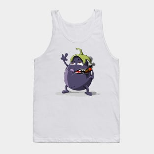 Smokin Eggplant - Funny Cartoons Tank Top